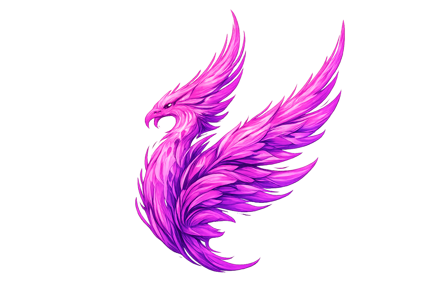 Pink and purple ConAFK phoenix